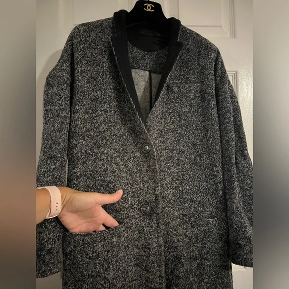 ATM Anthony Thomas Melillo Kimono Overcoat Heather Gray Women Size Small $795